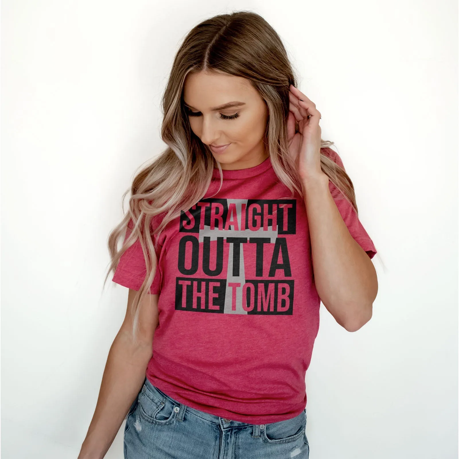 Straight Outta the Tomb Tee Shirts For Women - Christian Shirts for Women - Religious Tee Shirts