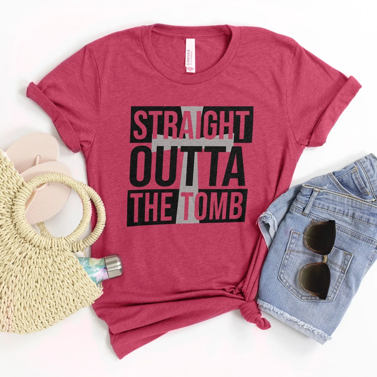 Straight Outta the Tomb Tee Shirts For Women - Christian Shirts for Women - Religious Tee Shirts