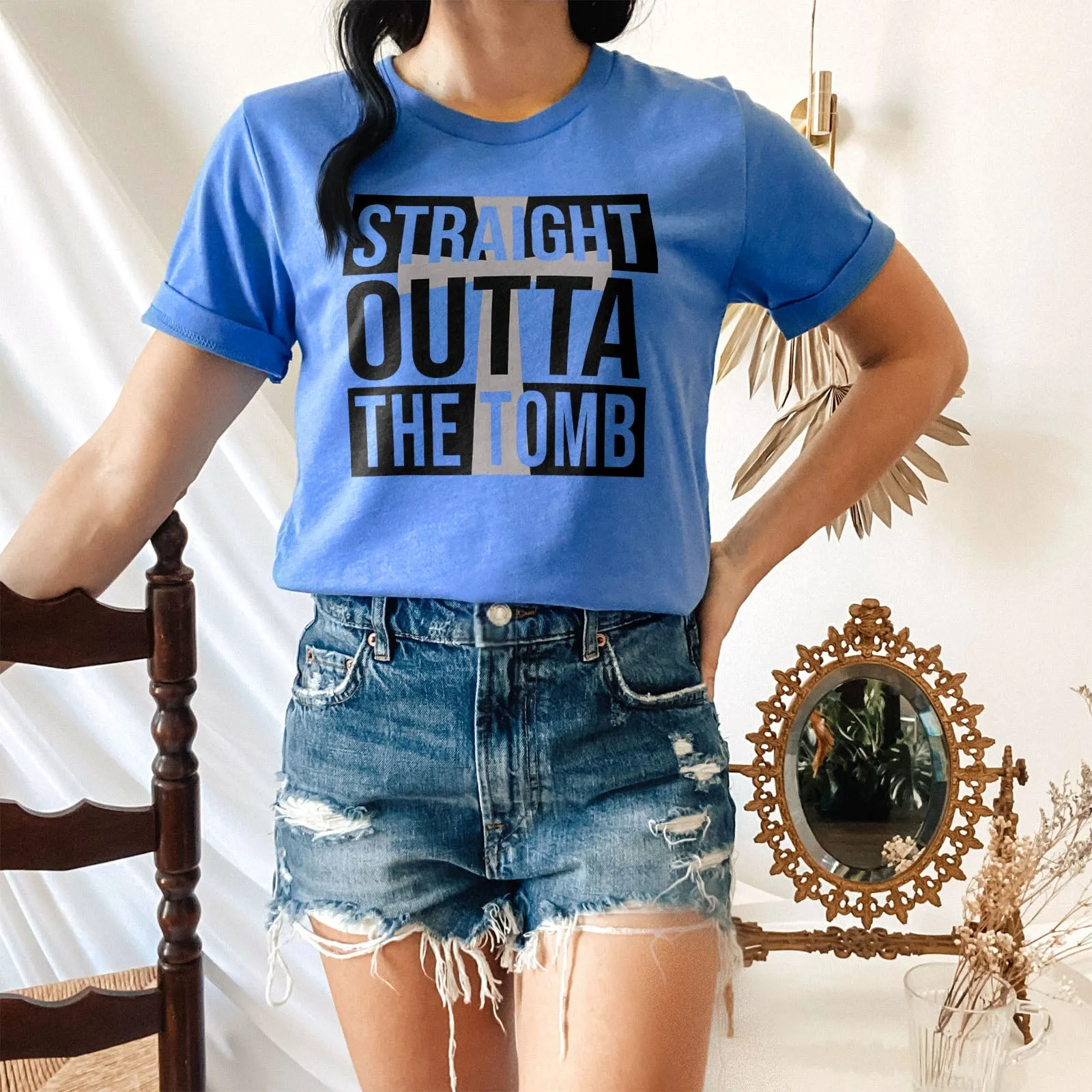 Straight Outta the Tomb Tee Shirts For Women - Christian Shirts for Women - Religious Tee Shirts