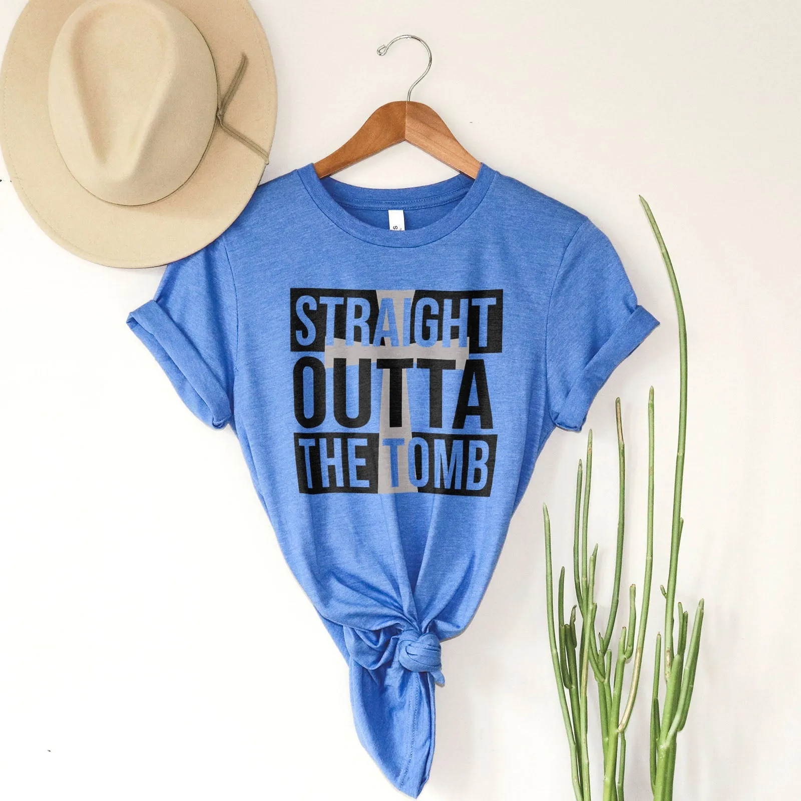 Straight Outta the Tomb Tee Shirts For Women - Christian Shirts for Women - Religious Tee Shirts