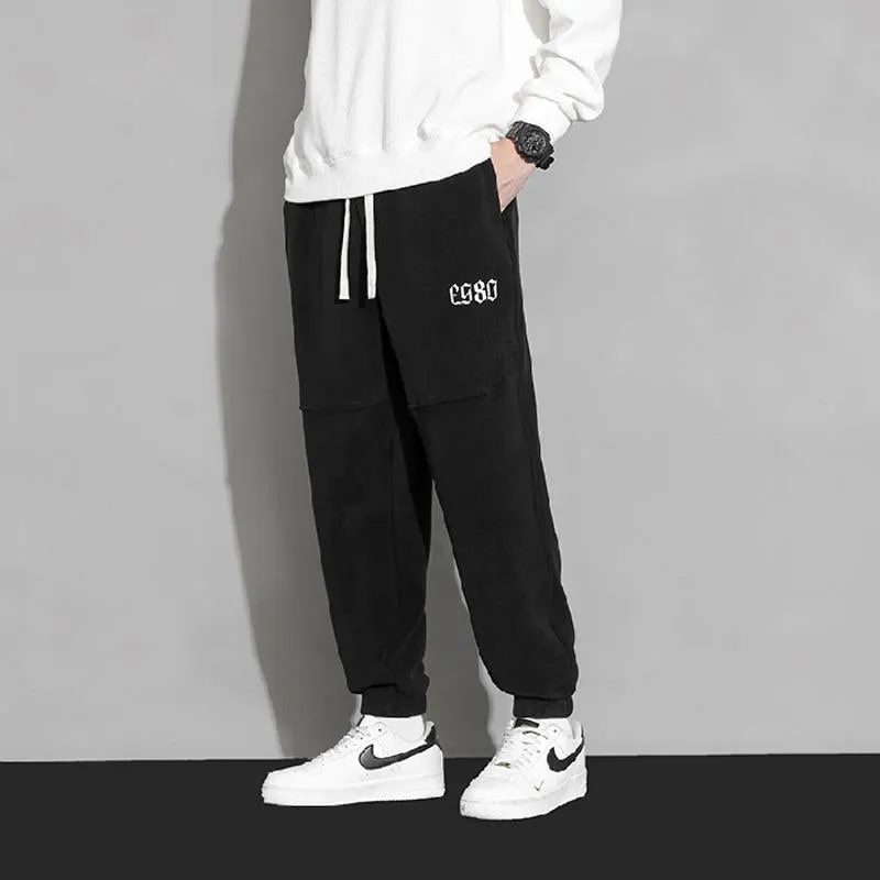 Trendy Casual Thickened Warmth Granular Fluff Loose Fit Sweatpant