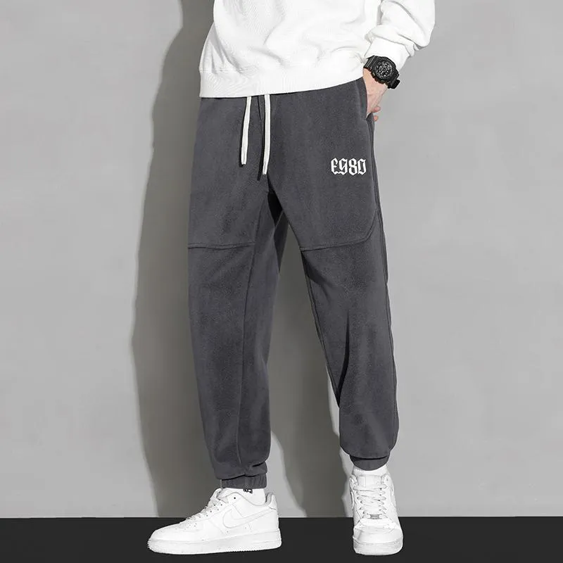 Trendy Casual Thickened Warmth Granular Fluff Loose Fit Sweatpant