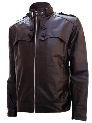 Versatile Brown Biker Leather Jacket