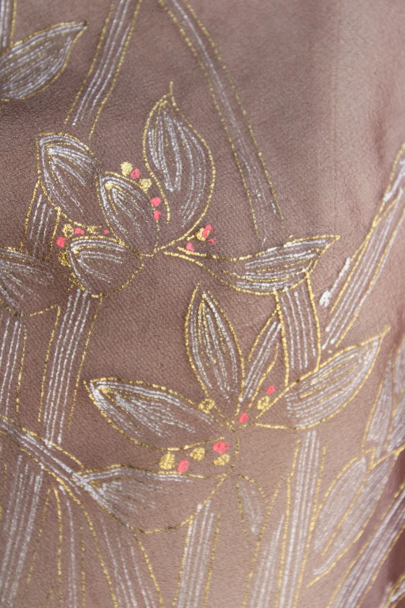 Vintage 1980s 1990s Brown Silk Chiffon Scarf