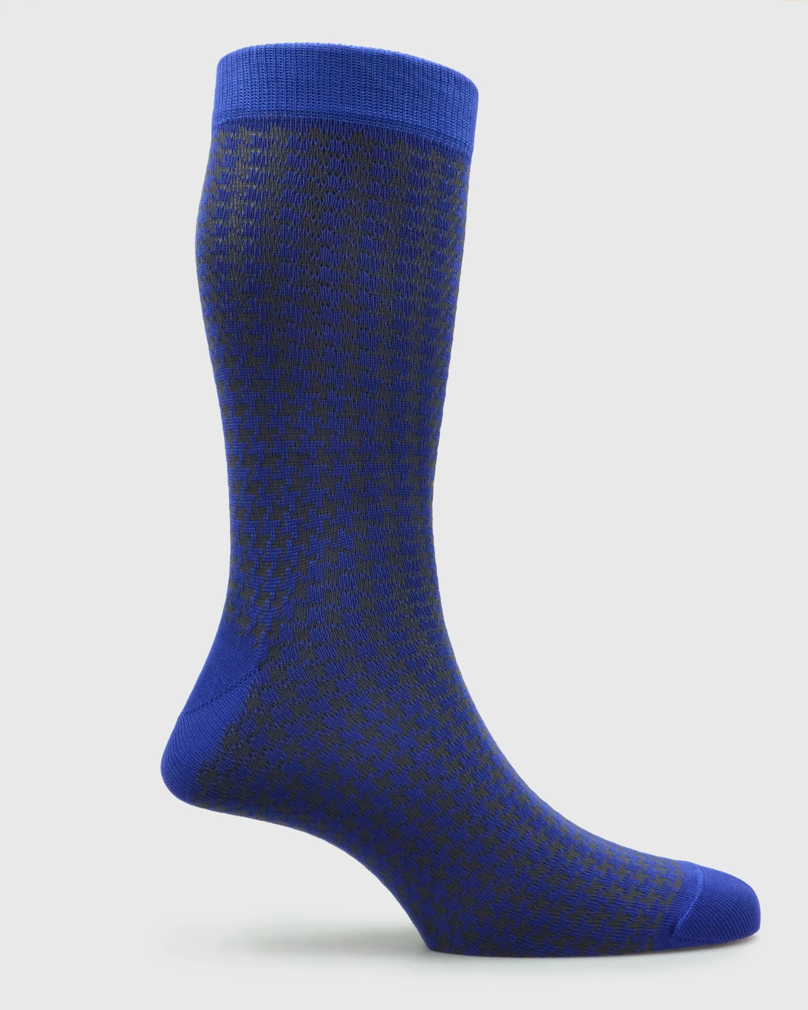 VISCONTI JAC20 HOUNDSTOOTH COBALT SOCKS