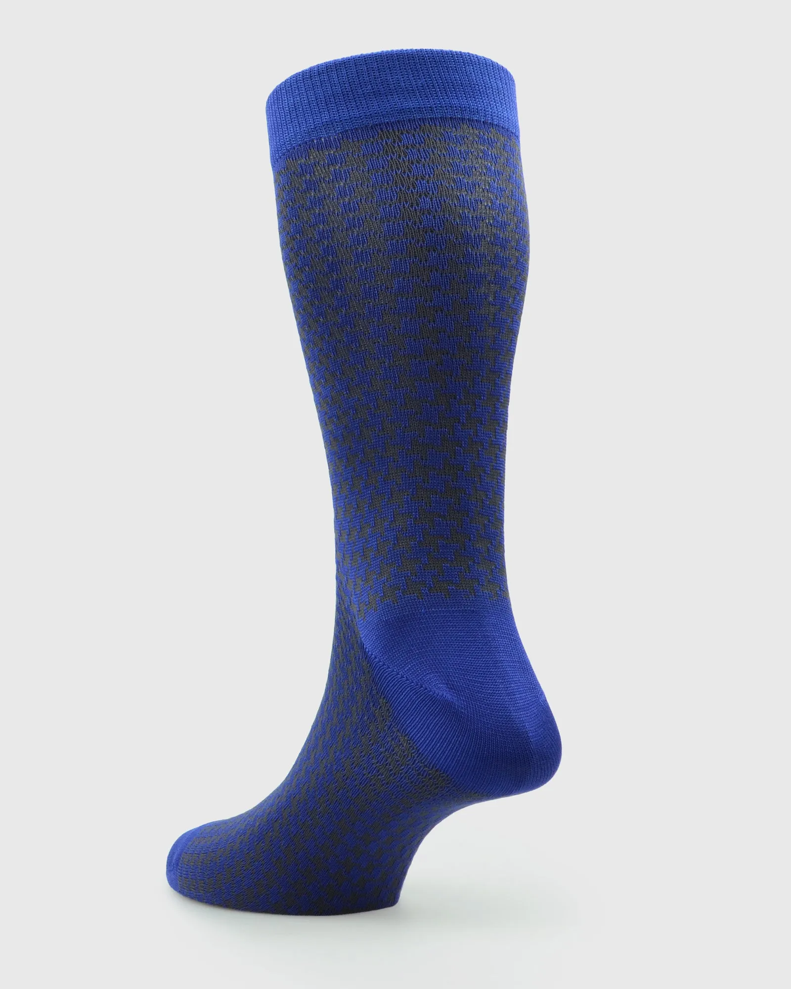 VISCONTI JAC20 HOUNDSTOOTH COBALT SOCKS