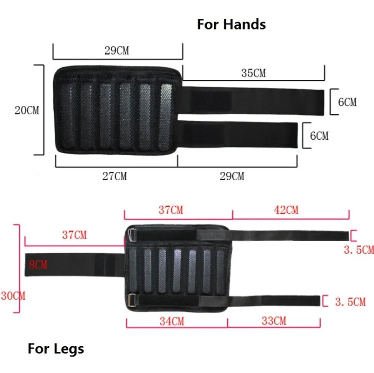 Weight-Bearing Running Sandbag Leg&Hand Lead Steel Plate Adjustable Sports Invisible Sandbag, Weight: 2kg for Hands