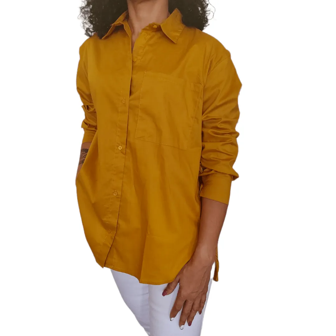 Women Shirt (Curvy) - Mustard