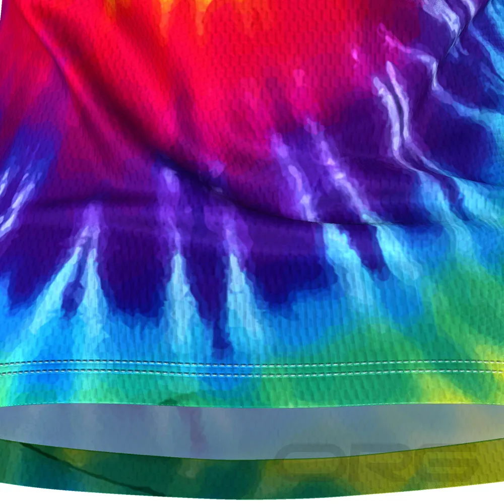 Women's Tie Dye Performance Short Sleeve Running Shirt