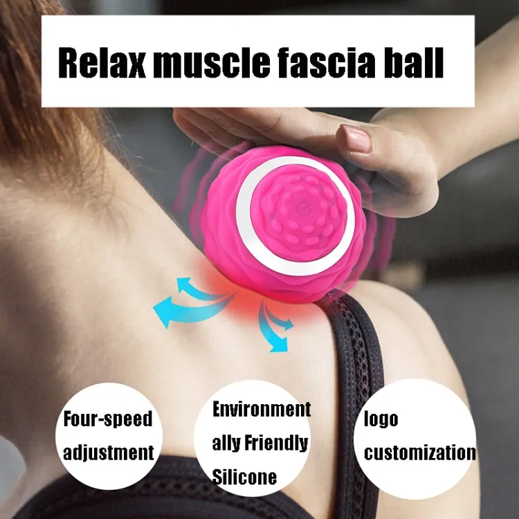 Yoga Silicone Fascia Ball Deep Muscle Relaxation Foot Massage Ball(Rose Red)