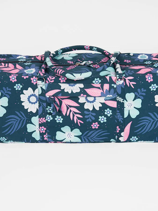 Yoga Studio GOTS Organic Cotton Designed Yoga Equipment Kit Bag - Floral Collection